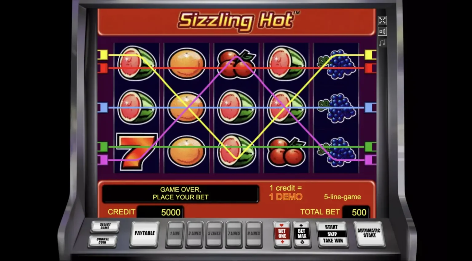 Sizzling Hot screenshot 1
